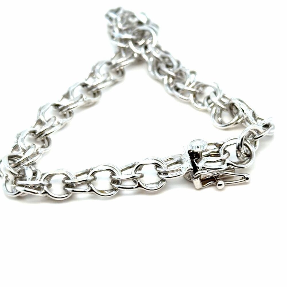 Elco Sterling Chain Link Bracelet - Picture 3 of 5
